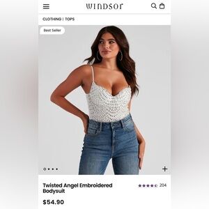 Windsor- white size small bodysuit corset top!